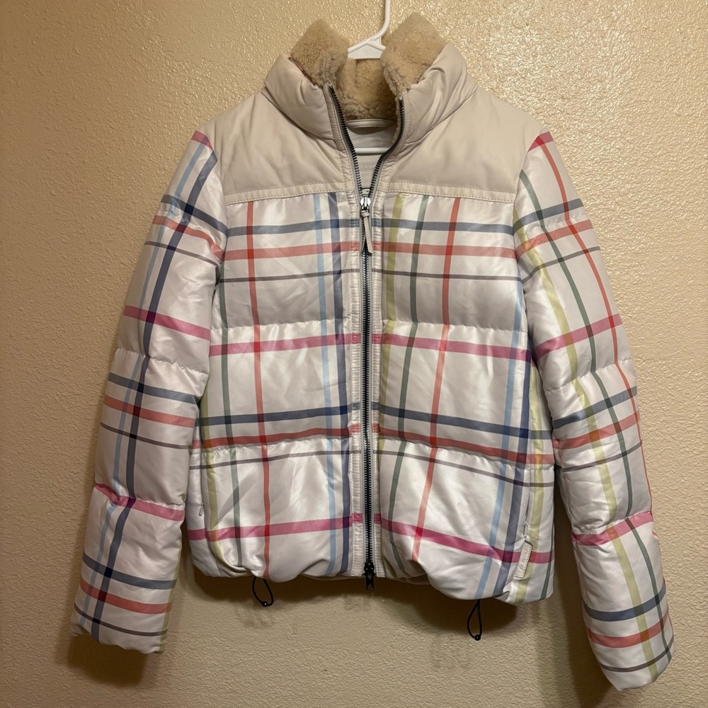 Coach Women's Multicolor Plaid Puffer Jacket